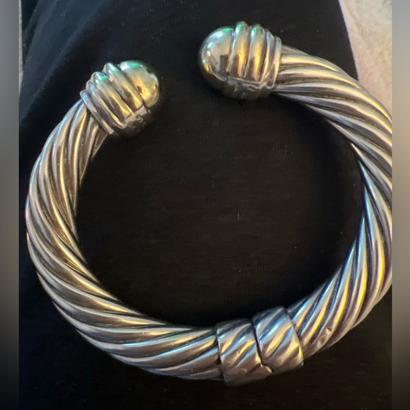 David Yurman 10mm Cable Cuff with 14K Gold Domes - Picture 12 of 15